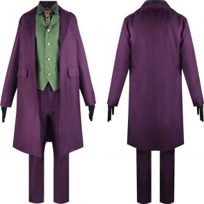 Heath Ledger Joker Purple Suit The Dark Knight Halloween Cosplay Costume