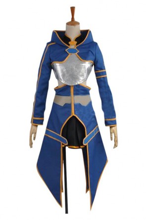 Sword Art Online 2 Ghost Bullet Silica Blue Anime Cosplay Costume  AC00292