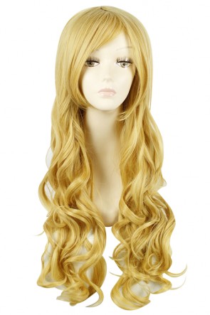 80CM Cure Peace Curly Hair Golden Cosplay Wig CW00461