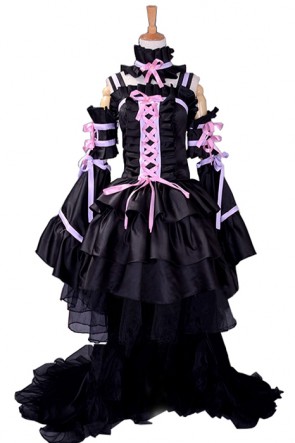 Chobits Cosplay Costumes Black Princess Full Dress AC00676