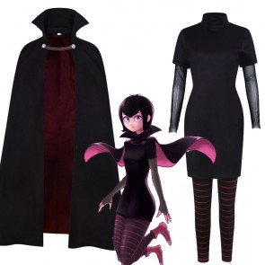 Hotel Transylvania Mavis Black Cape Suits Halloween Cosplay Costume