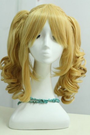 35cm medium Black Butler Elizabeth blonde curly hair girls cosplay wig AC00802