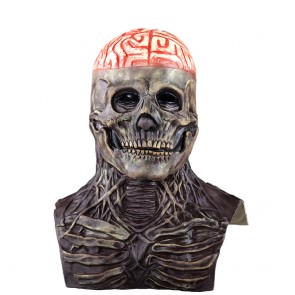 Halloween Full Skull Brains Mask Halloween Cosplay Party Props