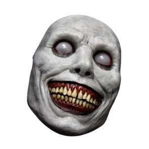 Horrible Smiling White-eyed Devil Mask For Halloween Cosplay Prop