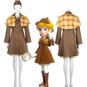 Detective Princess Peach Showtime Halloween Cosplay Costume