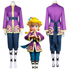 Kung Fu Princess Peach Showtime Halloween Cosplay Costume