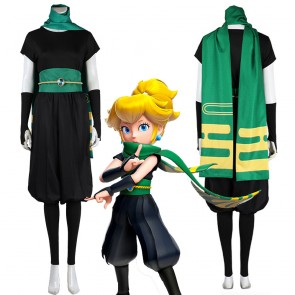 Ninja Princess Peach Showtime Halloween Cosplay Costume  