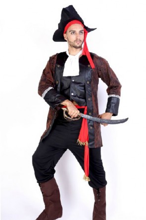 2015 New Arrvial Pirate Of The Caribbean Brown Suit Seven Piece  MC0095