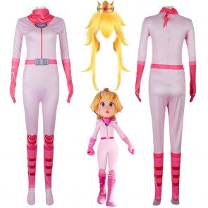 2023 The Super Mario Bros Movie Princess Peach Toadstool Halloween Cosplay Costume