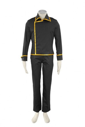 Black  Uniform Gintama Earthworks Fourteen Lang Cosplay Costume Shinsengumi AC00209
