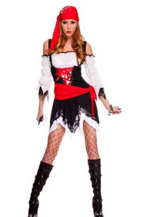 Adult Women's Sexy Saucy Pirate Cosplay Halloween Costume Fancy Dress FHC00277