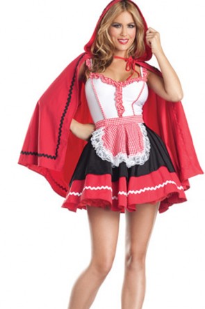 High Quality Little Red Riding Hood Lolita Maid Sexy Dress Cosplay Costume  FHC00294