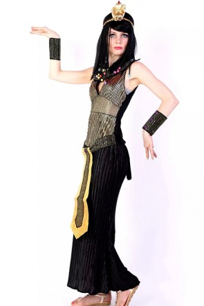 Egyptian Queen Nile Nefertiti Sexy Womens Halloween Cosplay Costume FHC00302