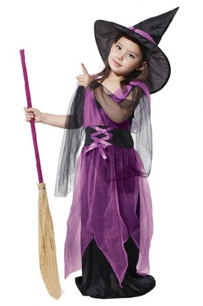 Kids Halloween Party Cosplay Costume Cute Witch FHC00364