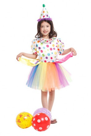 Halloween Party Cosplay Costume Colorful Princess Dress FHC00351