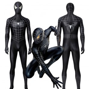 Spider-Man 3 Black Spider-Man Peter Parker Halloween Cosplay Costume