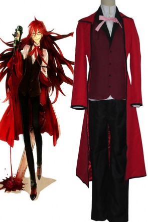 Black Butler Death Scythe Grell Sutcliff Cosplay Costume AC00783