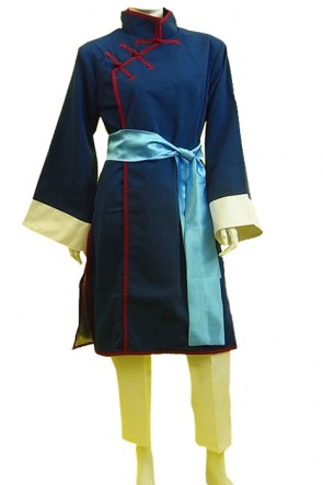 Black Butler Kuroshitsuji Lau Blue Cheongsam Cosplay Costume AC00787