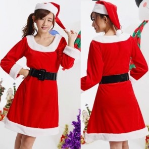 Long sleeve Christmas costume party dress for females xmas gift FCC0047