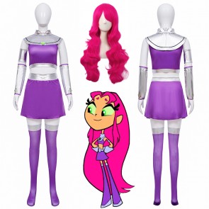 Teen Titans Go Starfire Halloween Cosplay Costume