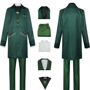 Wicked Part One The Wizard Green Suit Halloween Cosplay Costume 