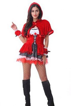 New Little Red Riding Hood  Halloween Costume by Leopard Lace Edge FHC0039